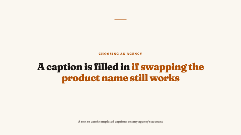 What separates a written caption from a filled in one