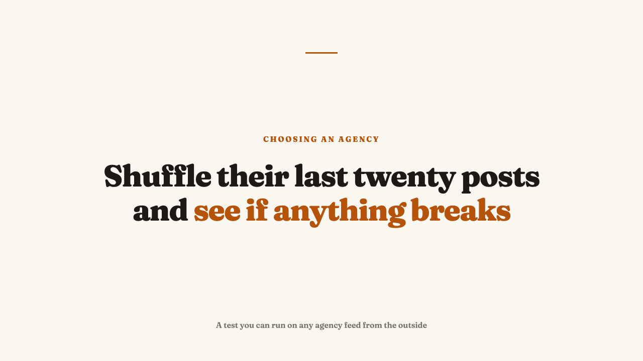What Strategy Looks Like When You Can Only See the Output