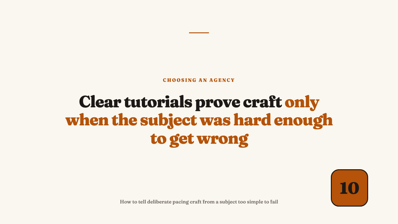 Judging explainer content when the bar is clarity, not spectacle