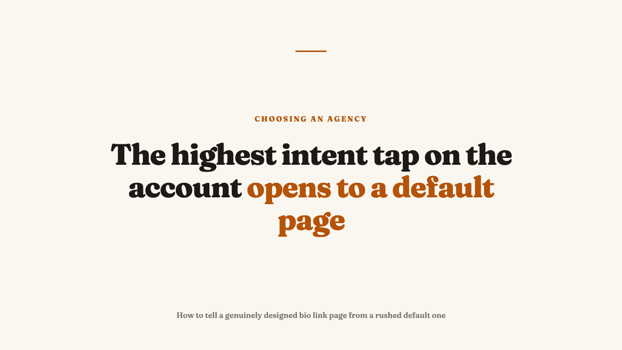 The Link in Bio Is a Landing Page, and It Shows