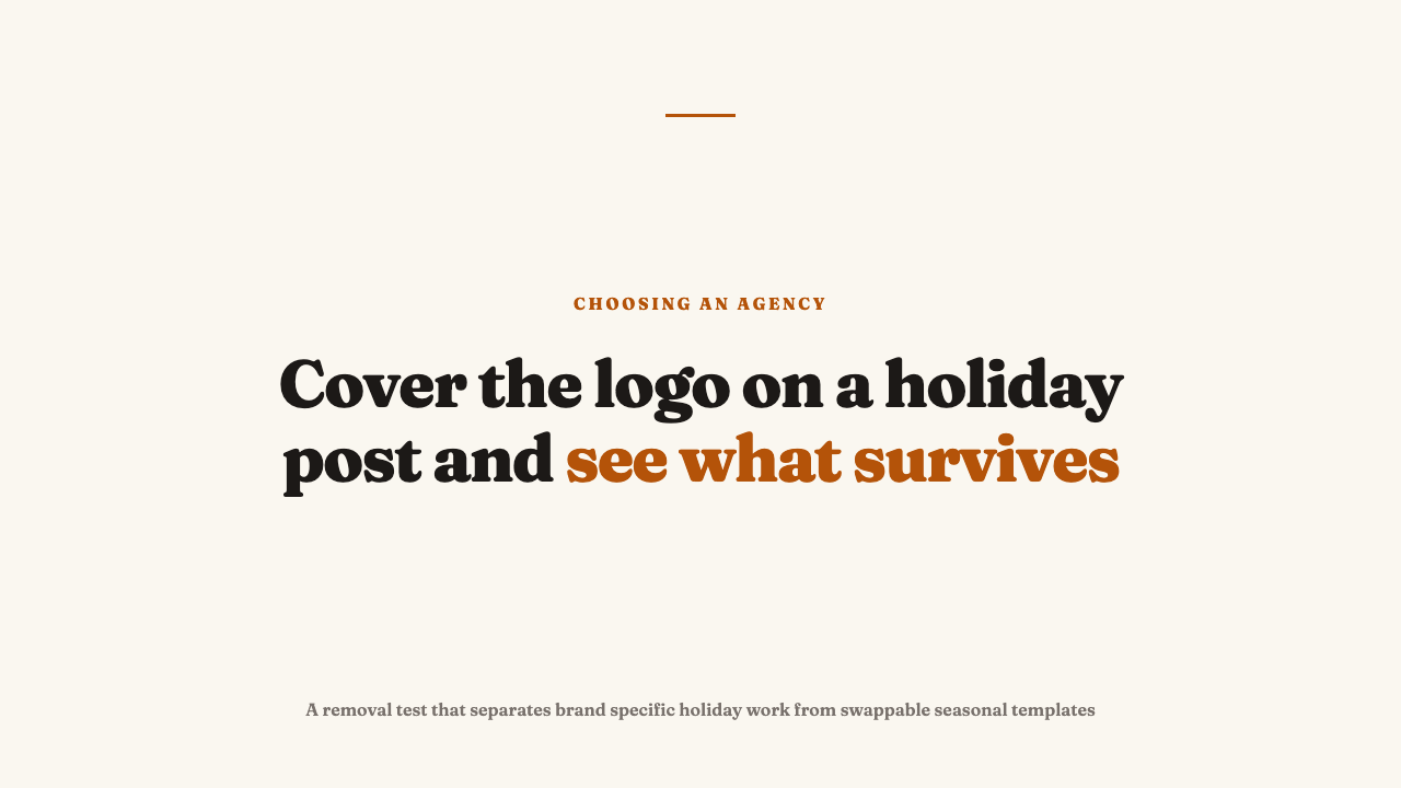 Judging holiday content when every brand posts on the same day