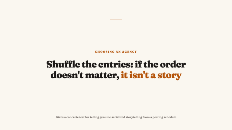 How to Judge a Story an Agency Tells One Post at a Time