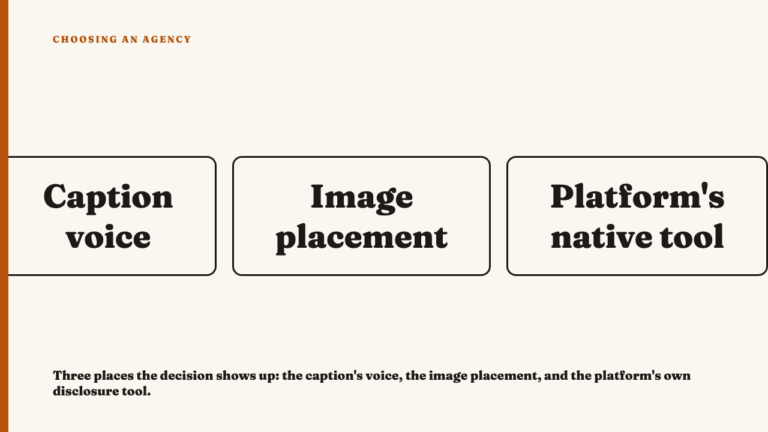 The Disclosure Label Is a Design Decision, Not a Checkbox