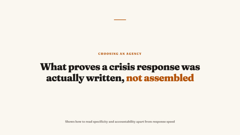 What Makes a Crisis Response Well Written, Not Just Fast