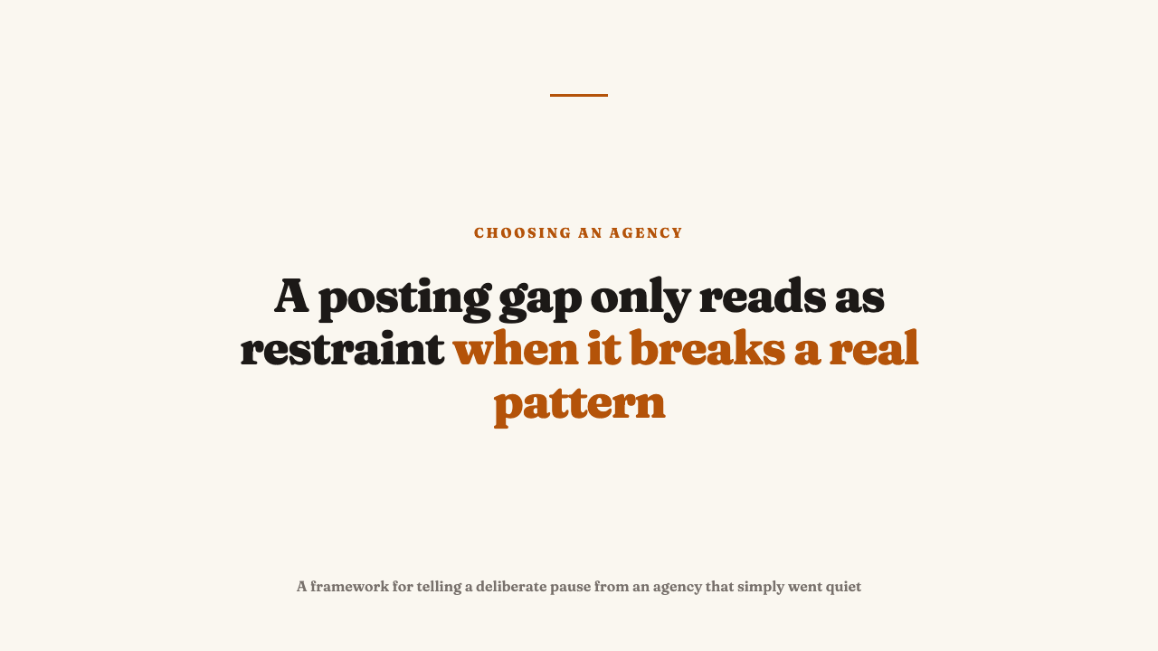 Judging Restraint: When Not Posting Was the Right Call
