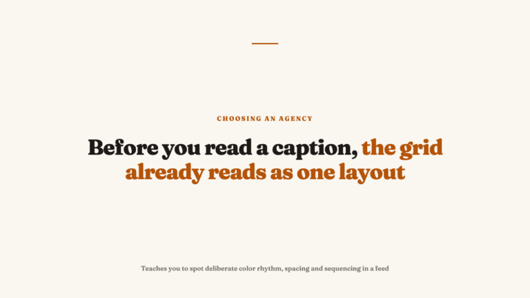 Judging an Agency's Grid as One Composed Layout