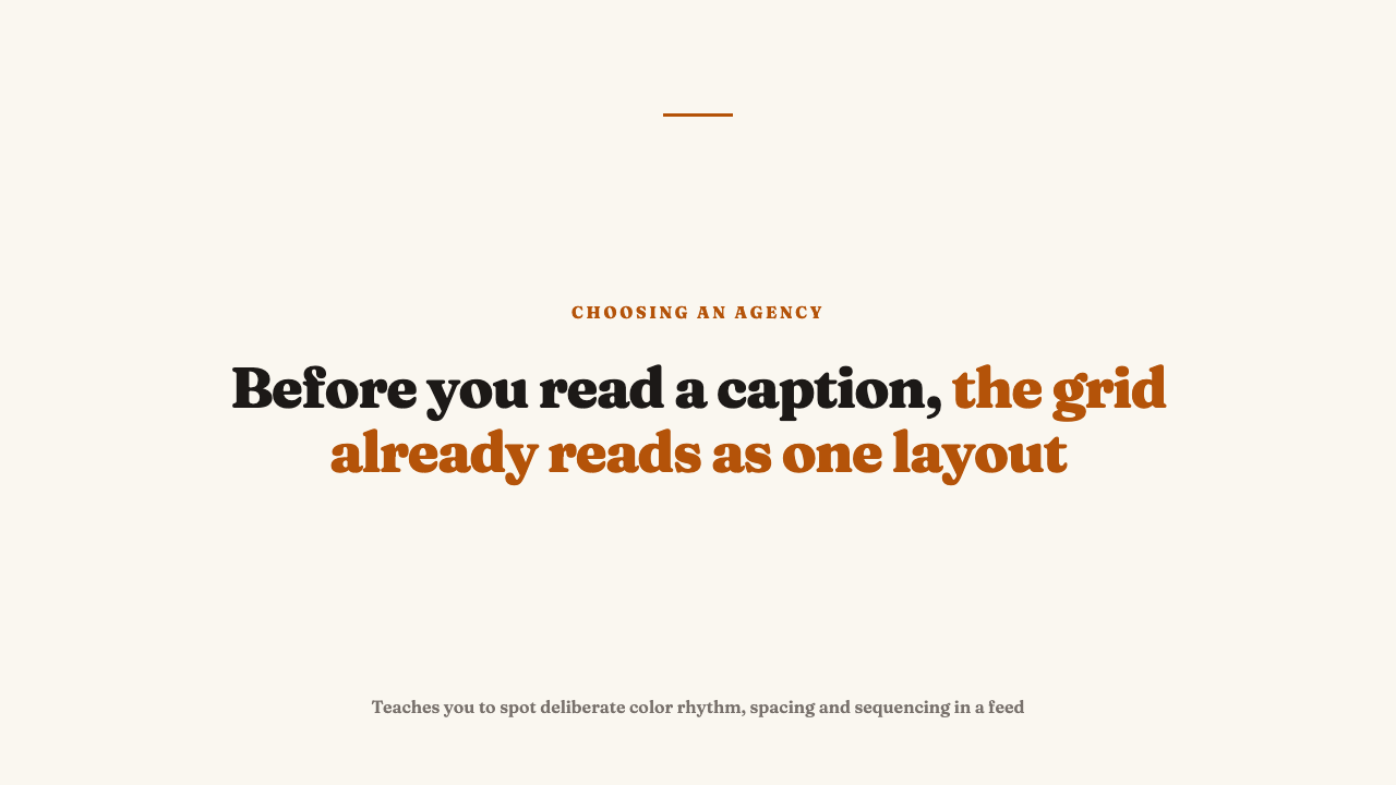 Judging an Agency's Grid as One Composed Layout